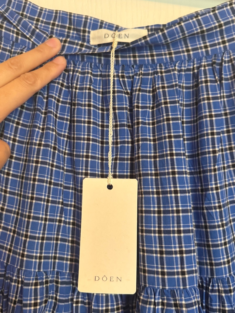 NWT Doen Sebastaine Skirt in Cassis Check - Picture 5 of 5